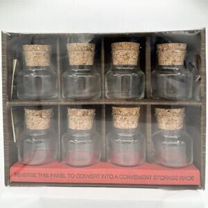 Vintage Libbey Spice Jar With Cork Set Of 8 In Box With Labels Kitchen Storage